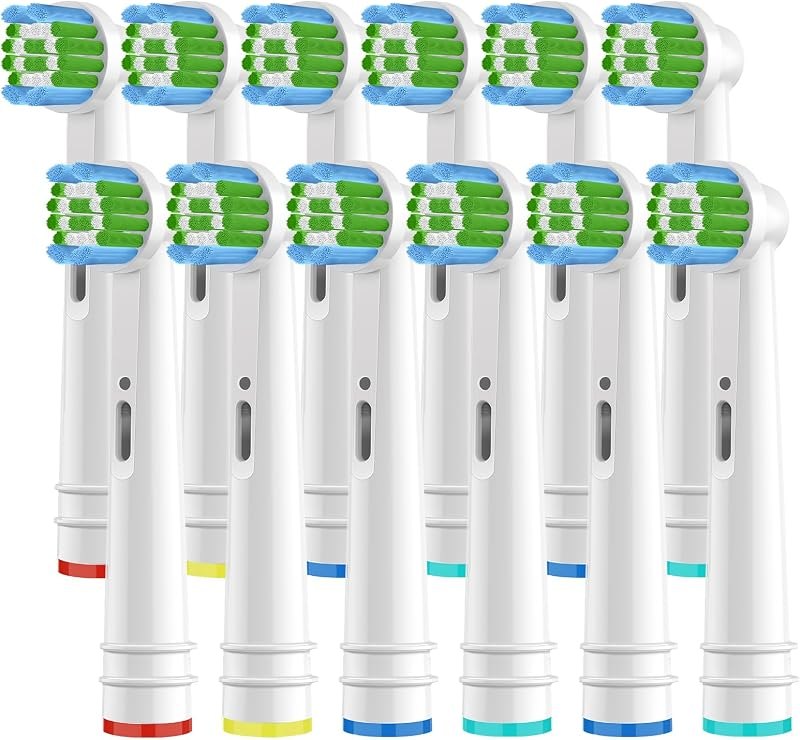 Replacement Heads Compatible with Oral B Braun Toothbrushes Electric- 12 Pack Toothbrush Brush Heads Refill for Oral B