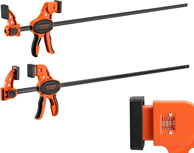 JORGENSEN E-Z Hold 2-Pack 36" 300LBS Load Indicator Woodworking Bar Clamps
