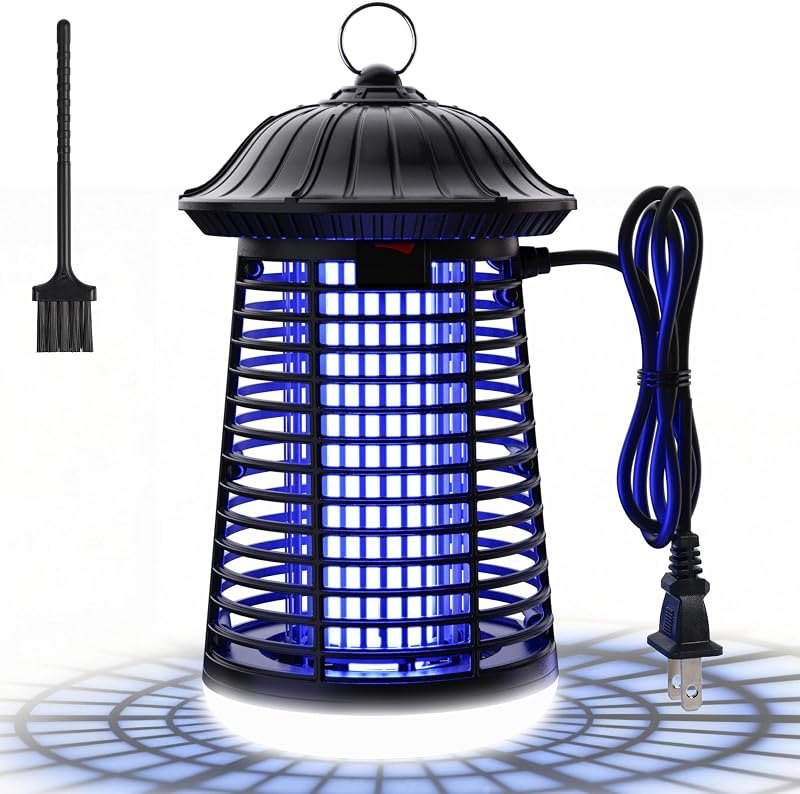 Bug Zapper Outdoor/Indoor,Mosquito Zapper 4200V High Powered Waterproof Electronic Mosquito Killer,15W UVA Mosquito