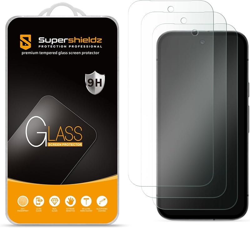 Supershieldz (3 Pack) Designed for Google Pixel 10a Tempered Glass Screen Protector, Anti Scratch, Bubble Free —