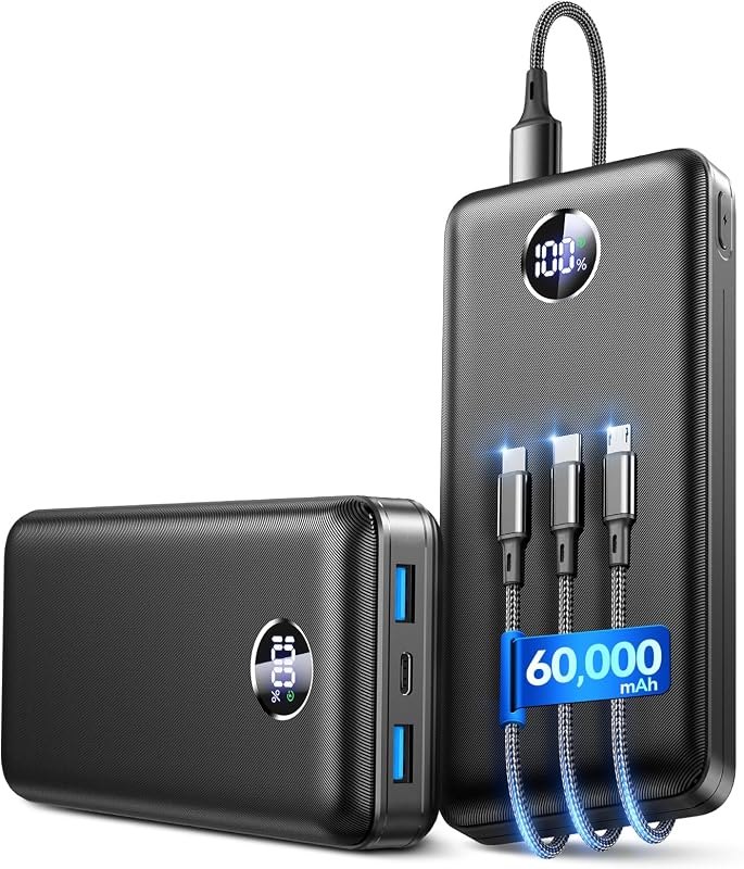 IAPOS 60000mAh 22.5W Fast Charge Portable Charger, for 5-Devices Power Bank — best rugged outdoor power bank for
