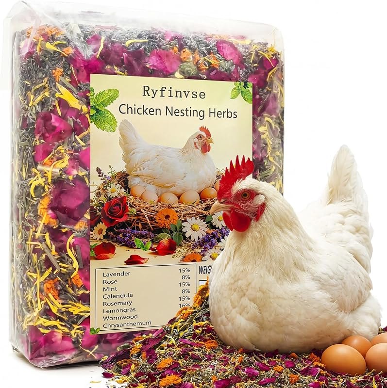 42oz Bulk Chicken Nesting Herbs, Natural Blend for Coop Nest Boxes — chicken coop cleaning kit for chicken coop