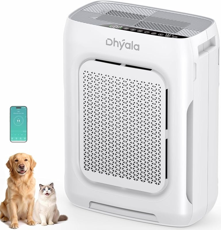 Air Purifier for Home Bedroom Large Room up to 3000Ft², HEPA Air Purifier with Washable Double-Sided Filters, Smart
