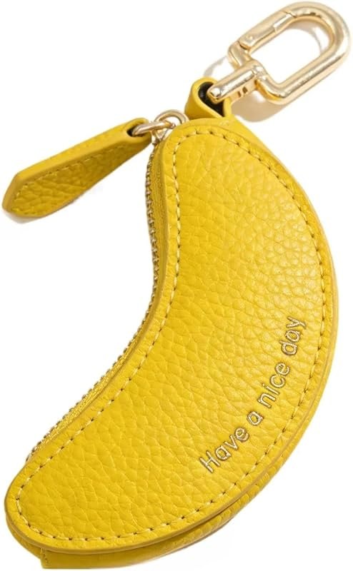 Cute Gifts for Women Banana Coin Purse Keychain, Mini Banana Bag Charm for Purses, KawaiiBanana Purse Charm, Small