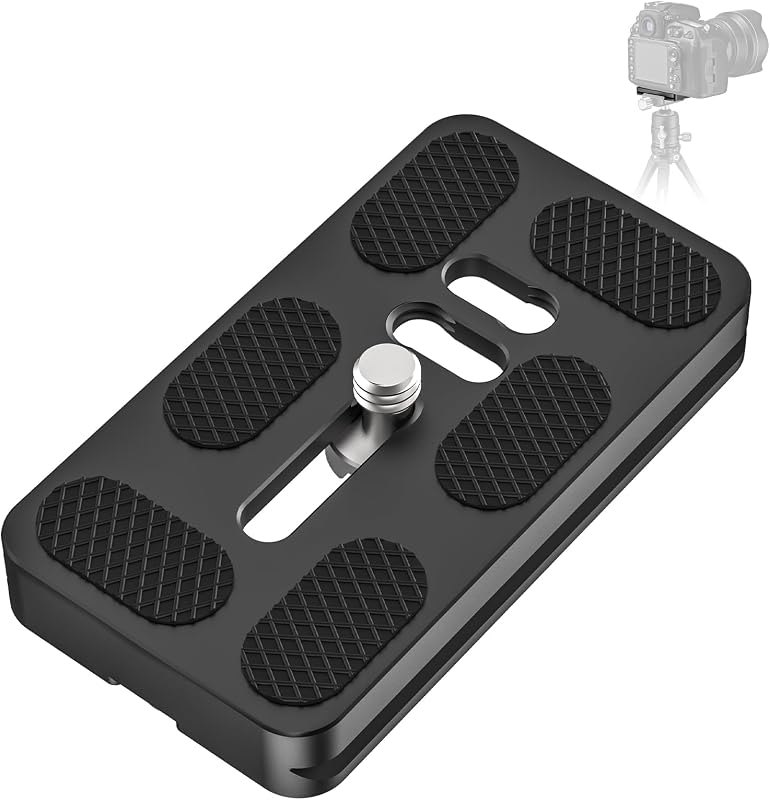 CAVIX PU-70 Arca-Swiss Compatible Quick Release Plate, Lightweight Aluminum Alloy with Non-Slip Pad for