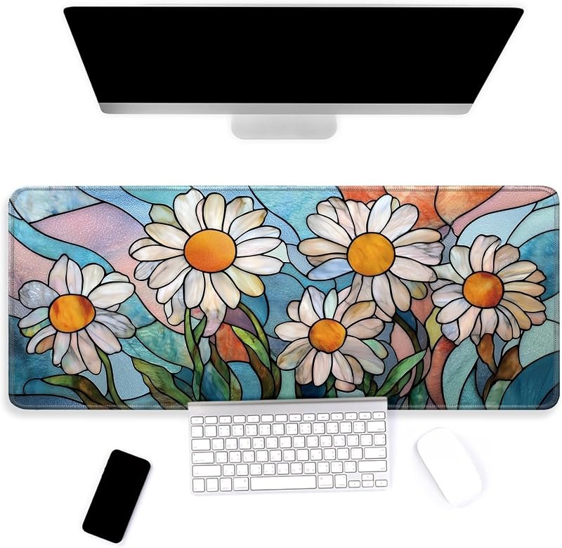 Large Mouse Pad, Big Gaming Mousepad, Desk Mat for Desktop, Thick Non-Slip Waterproof Rubber Base, Mouse Pads for