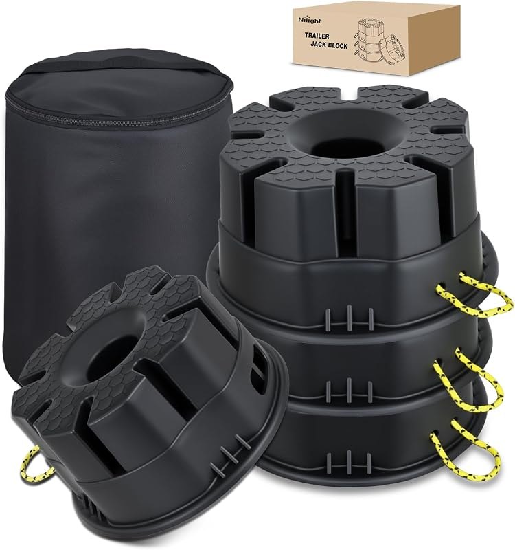 Nilight Trailer Jack Block 6" RV Camper Stabilizer Leveling Blocks 40000lbs — rv leveling jacks for leveling jacks