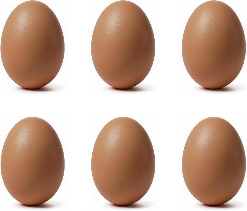 Wooden Eggs Nest Eggs Fake Eggs Dummy Eggs Guide Egg-Laying - Tools,Correcting Egg-Pecking Behavior - Tools (6, Brown)