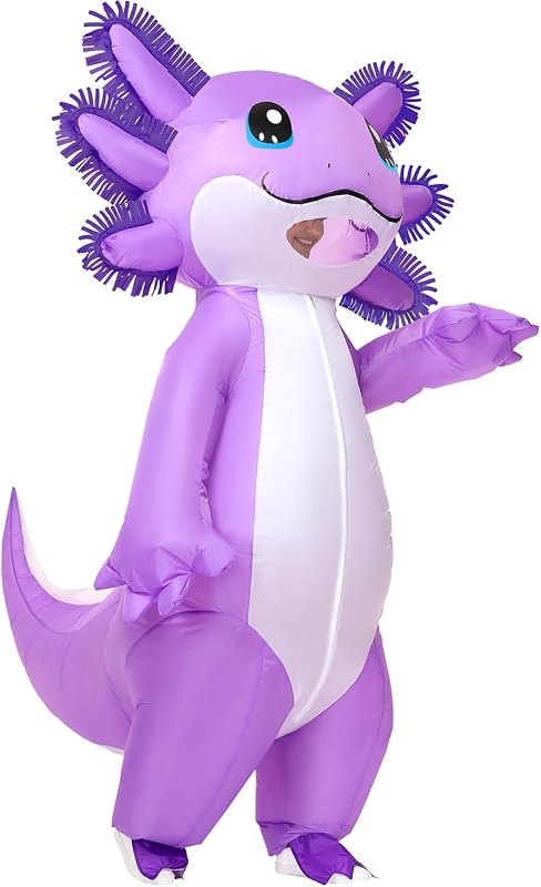 Inflatable Axolotl Costume Adult Halloween Blow Up Costumes Deluxe Funny Costumes Animal Women Men Cosplay Party