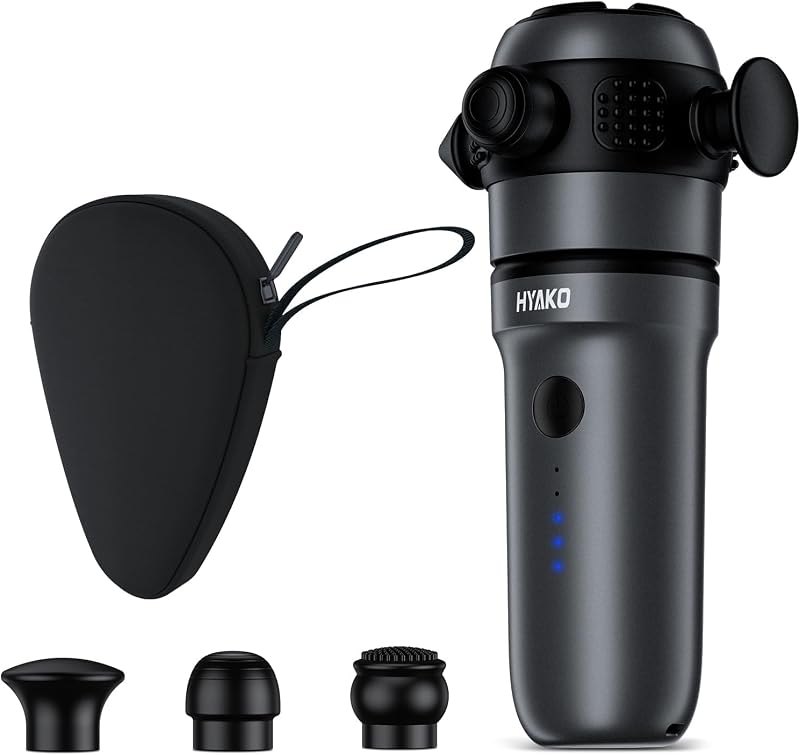 HYAKO R1 Mini Therapy Massager - Travel Deep Tissue Vibration Massage Gun — deep tissue percussion massager for deep