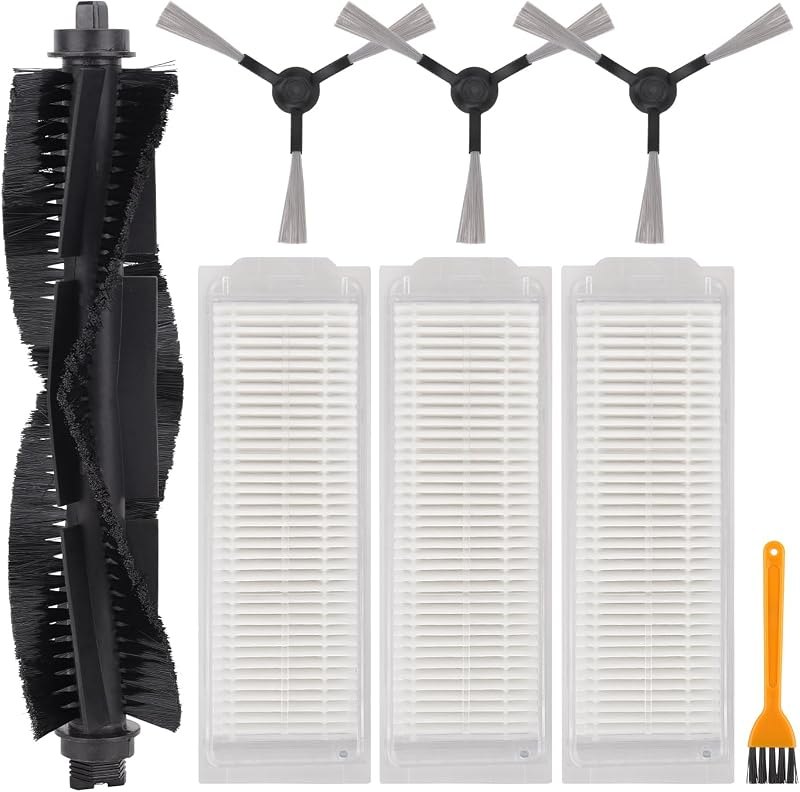 WVCR200S Replacement Parts for WYZE Robot Vacuum Cleaner WVCR200S Spare Accessories - 1 Roller Brush 3 Hepa Filters 3