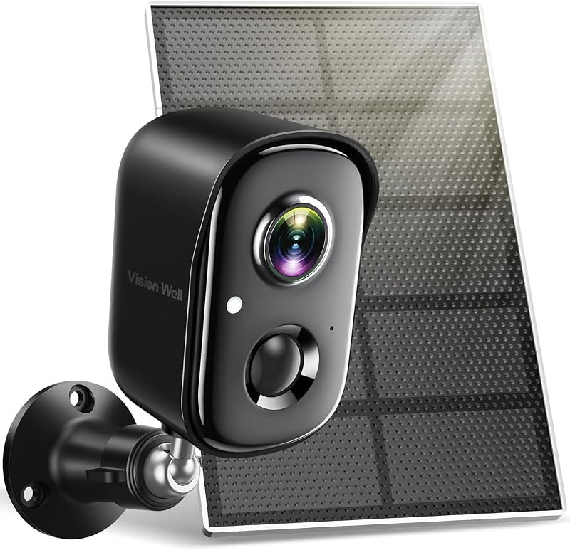 Security Cameras Wireless Outdoor, 2K Solar Cameras for Home Security, WiFi Cameras Battery Powered, AI Motion