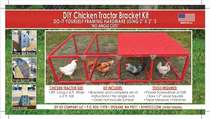 Chicken Tractor. Build Your Own Chicken Tractor DIY Bracket Kit.Expandable.Simpler with Our Unique Bracket