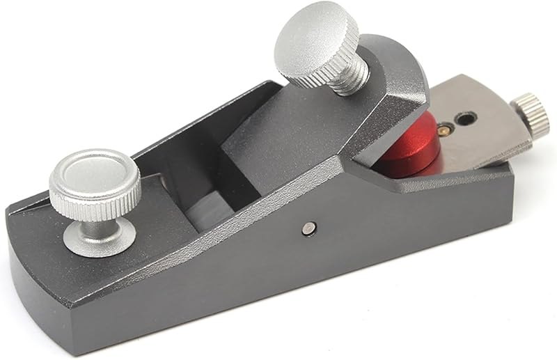 Mini Wood Planer, Premium Aluminum CNC Hand Plane & Wood Shaver with High-Carbon Steel Blade, 1.3x4.25x1.77in Small