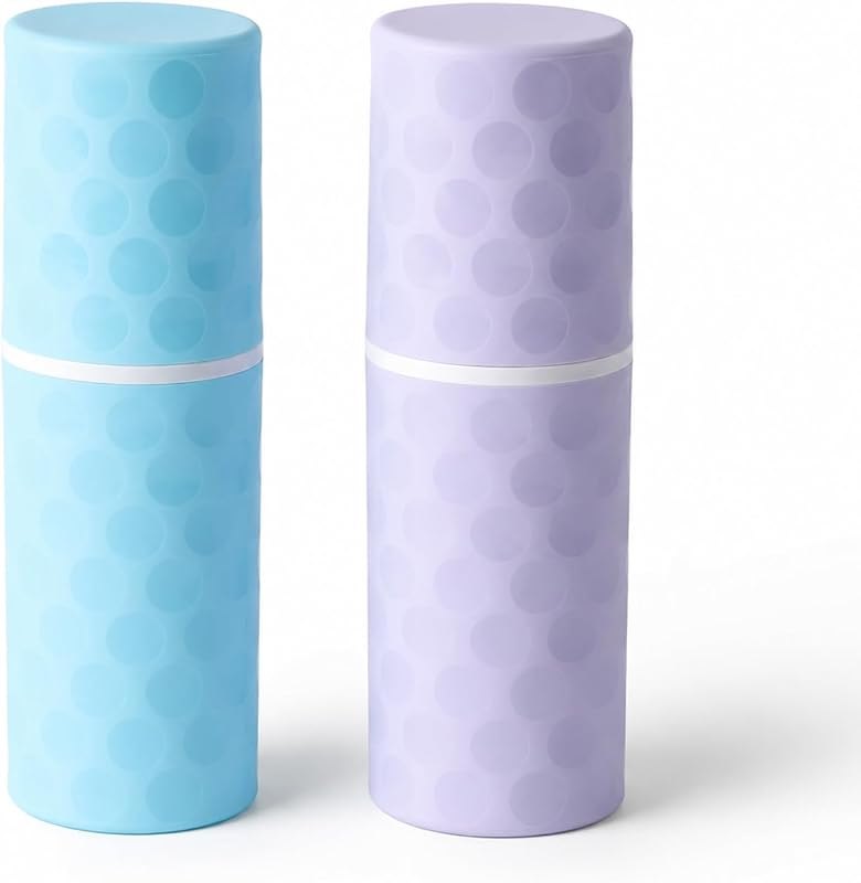 2Pcs Travel Toothbrush Case, Portable Travel Toothbrush Holder with Dot,Toothpaste Container for Home, Travel