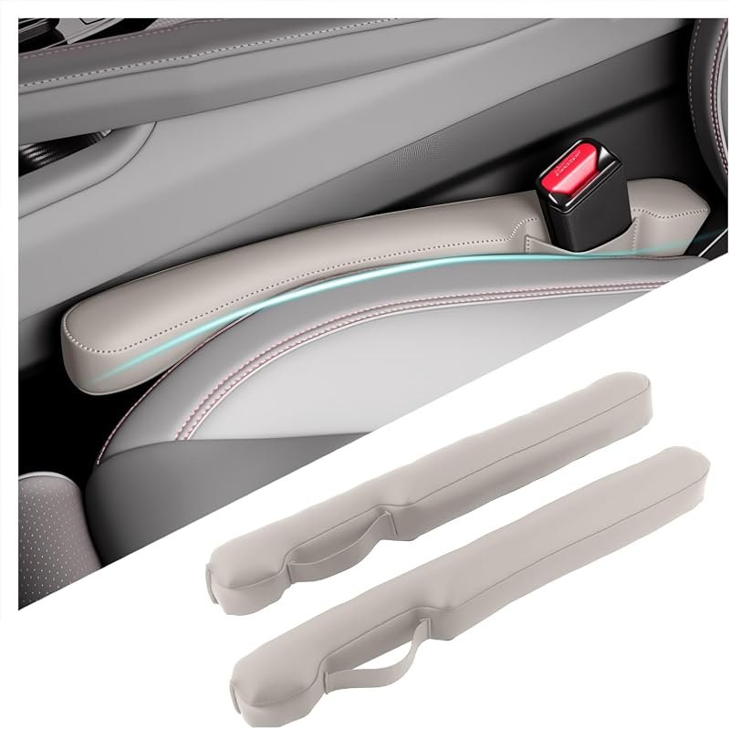 Aokdom 2026 2PCS Upgraded Car Seat Gap Filler with Fixing Ring,Elastic Car Gap Filler to Avoid Dropping Cell