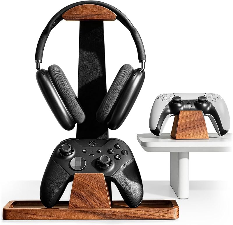 UPERGO Headphone and Headset Stand with Controller Holders for Gaming Desk — gaming headset stand for gaming headset