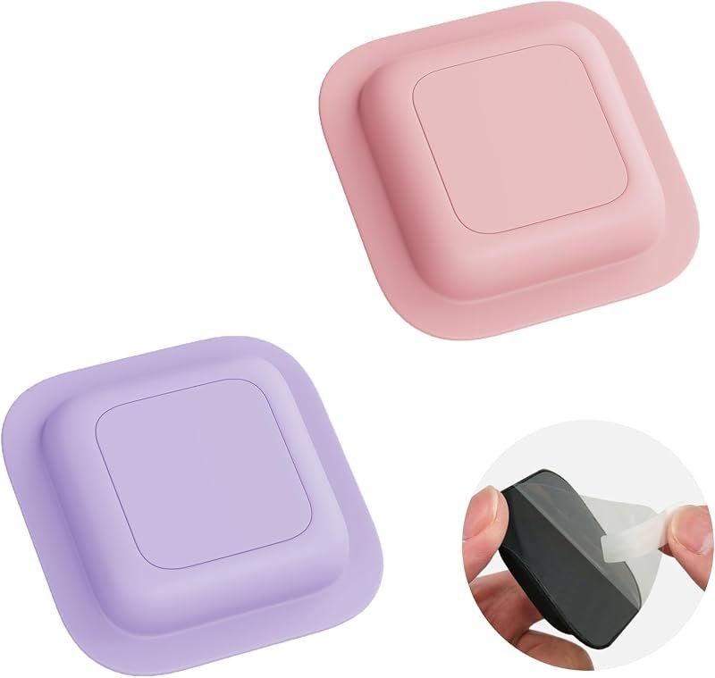 Adhesive Mount Case for Tile Mate 2024/2022, 2 Pack Silicone Waterproof Hidden Holder for Life360 Tile Tracker —