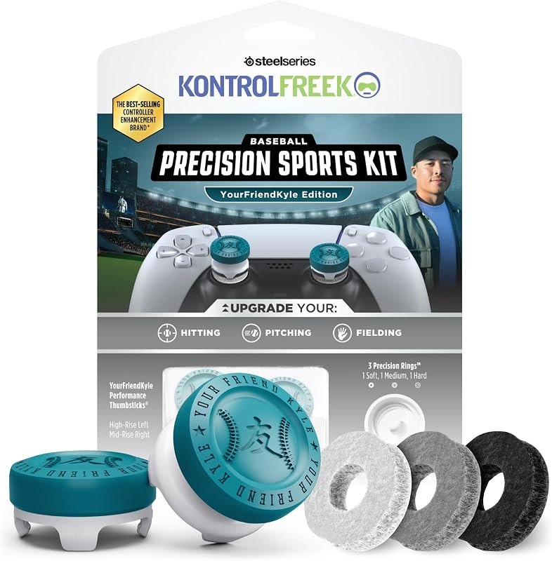 KontrolFreek YourFriendKyle (YFK) Precision Sports Baseball Kit — PS5 controller thumb sticks for ps5 controller thumb