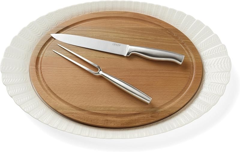 Lenox Harvest 4-Piece Turkey Platter And Carving Set — Thanksgiving Dinner Platter for thanksgiving dinner platter