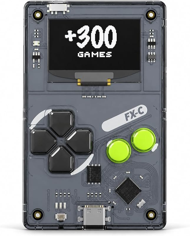 Arduboy FX-C Programmable Open Source 8-Bit Retro Handheld Game Console - 300+ Preloaded Classic Games, STEM Coding