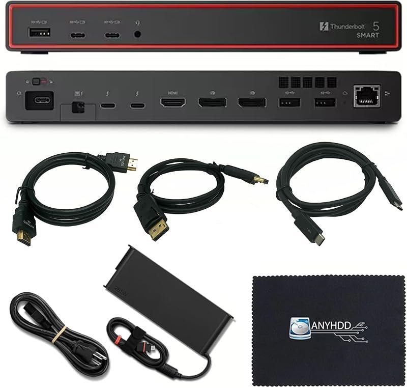 40BA0265US Thunderbolt 4 Docking Station 40Gbps 100W USB Power Delivery with 135W Adapter, HDMI, DisplayPort