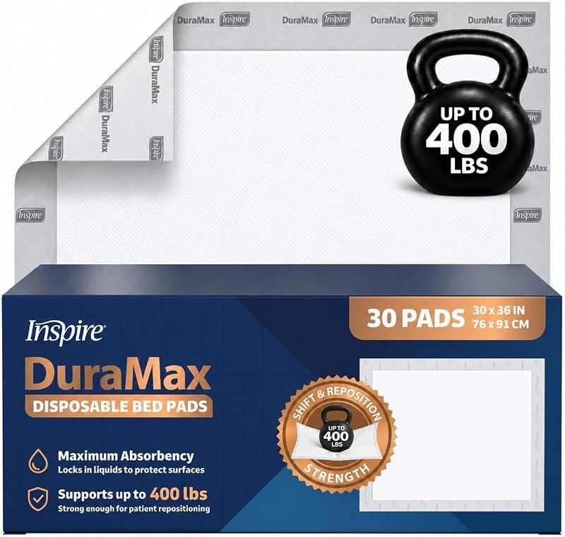 Inspire Extra Large Super Absorbent Disposable Bed Pads for Incontinence Ultra Thick and Absorbent Bed Pads Disposable