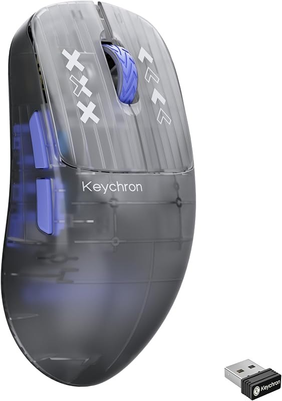 Keychron G3 8K Wireless Gaming Mouse, 30000 DPI- PAW 3950 Sensor, 47±3g Ultra-Lightweight, Wired/BT/2.4GHz, 160Hr