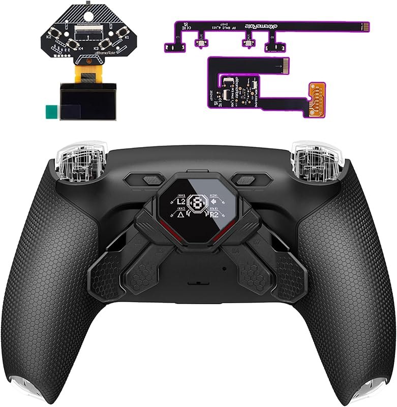 eXtremeRate SPARK Back Paddles Kit for PS5 Controller BDM-030 040 050 060, OLED Display + Clicky Trigger Stops +