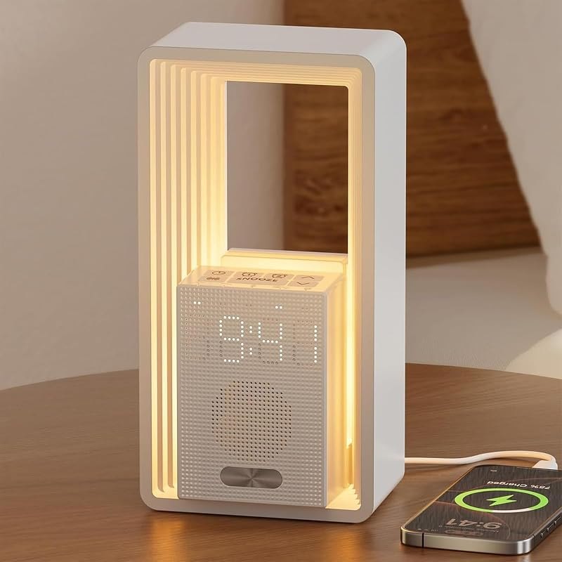 Smart Sunrise Alarm Clock Wake Up Light with 9 Soothing Sounds Simulation, USB Charging Port, Adjustable Brightness
