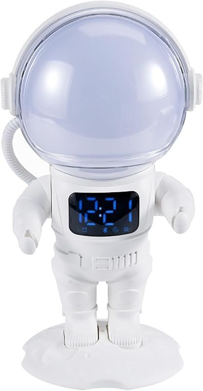 Astronaut Wake Up Light Alarm Clock with Sunrise Simulation, 10 RGB Color Changing Night Light & 9 Soothing Sounds