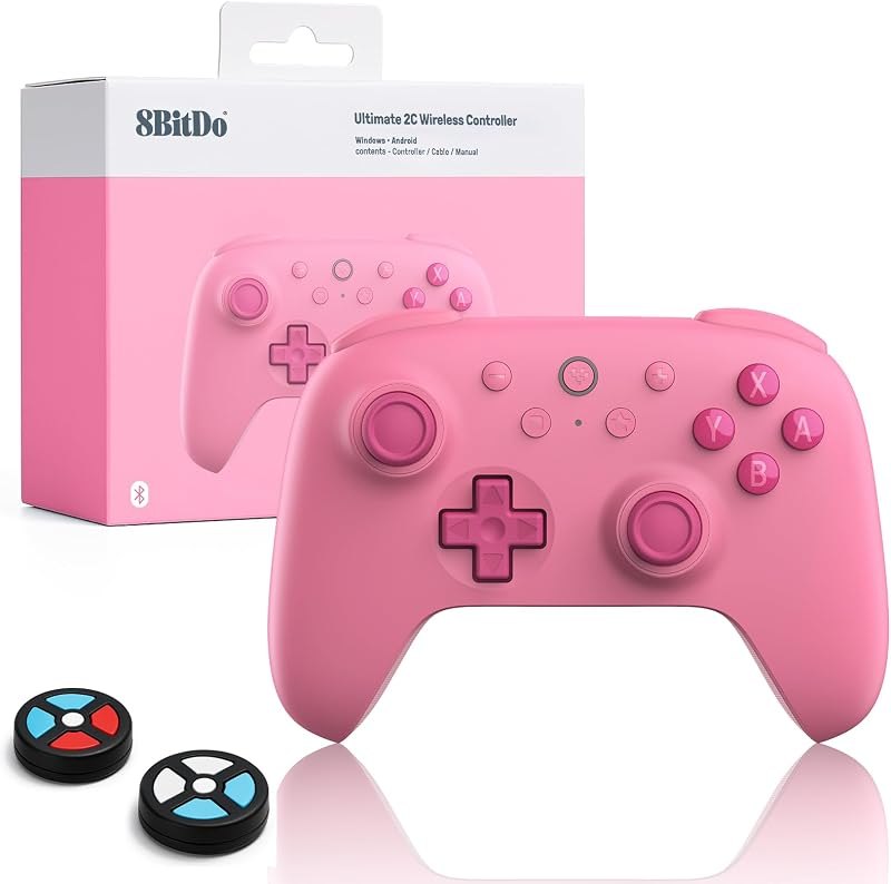 8Bitdo Ultimate 2C Bluetooth Controller (Pink)- Hall Effect Joysticks