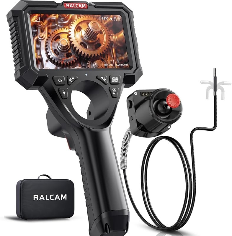 Ralcam M5 Series 4-Way Articulating Borescope, Replaceable Snake Tube — best septic tank inspection camera for septic