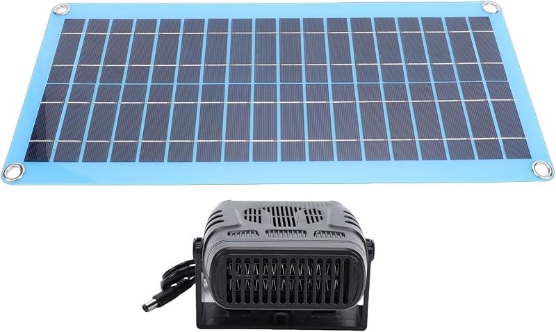Chicken Coop Heater, Solar Powered 30W Overheat Protection Greenhouse Heater, Pet House Warmer with 3.2FT Cable for