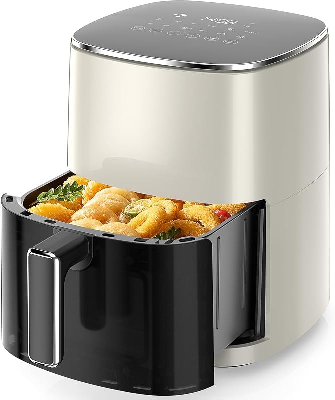 Air Fryer, 6QT Square Airfryer with Visual Window, 400°F Fast Heating Air Fryers Oven with Timer, Auto-Off, Non Toxic