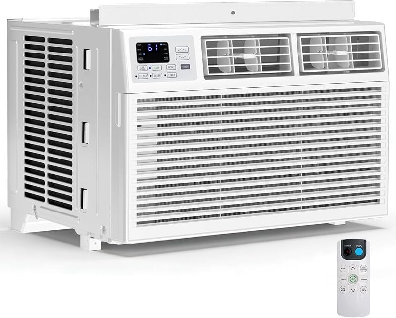 14,000 BTU Window Air Conditioner, 3-in-1 AC Unit with Dehumidifier for Large Room/Living Room Up to 700 Sq. Ft, Quiet