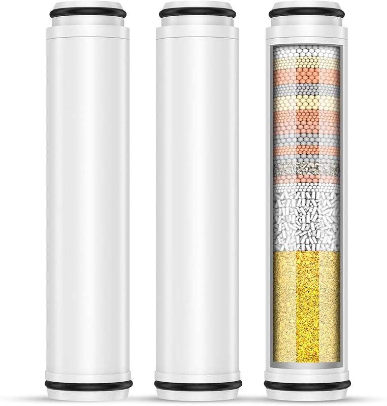 FEELSO Shower Filter for Handheld Shower Head, 3 PCS Replacement Filters — shower filter replacement cartridge for