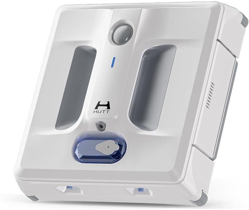 HUTT A1 Auto Window Cleaning Robot, Upgraded 4 Water Spray & 6000PA High Suction Power Window Cleaner with Laser
