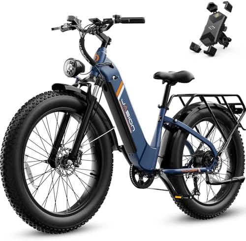 Jasion Thunder Electric Bike,1800W Peak Ebikes for Adults,26''Fat Tire Best Ebike for Men,80 Miles with 864Wh