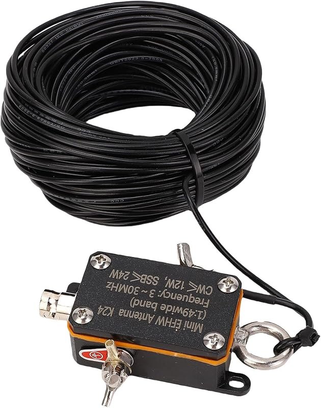GOWENIC Portable HF End Fed Antenna, Broadband 3 30MHz Shortwave Radio Antenna for Amateur Communication, with