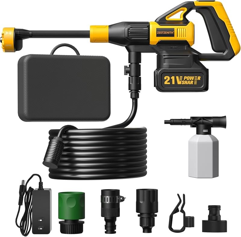 Cordless Power Washer Battery Powered, Portable Cordless Pressure Washer — electric pressure washer for electric