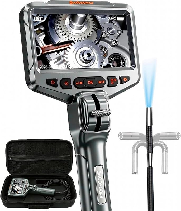 Daxiongmao Articulating Borescope, 1080P HD Inspection Camera with Light — septic tank inspection camera for septic