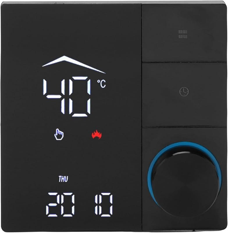 7 Days Programmable Touchscreen Smart Thermostat, Wi Fi Thermostat, Wall Mounted with App Control, Ideal for Electric