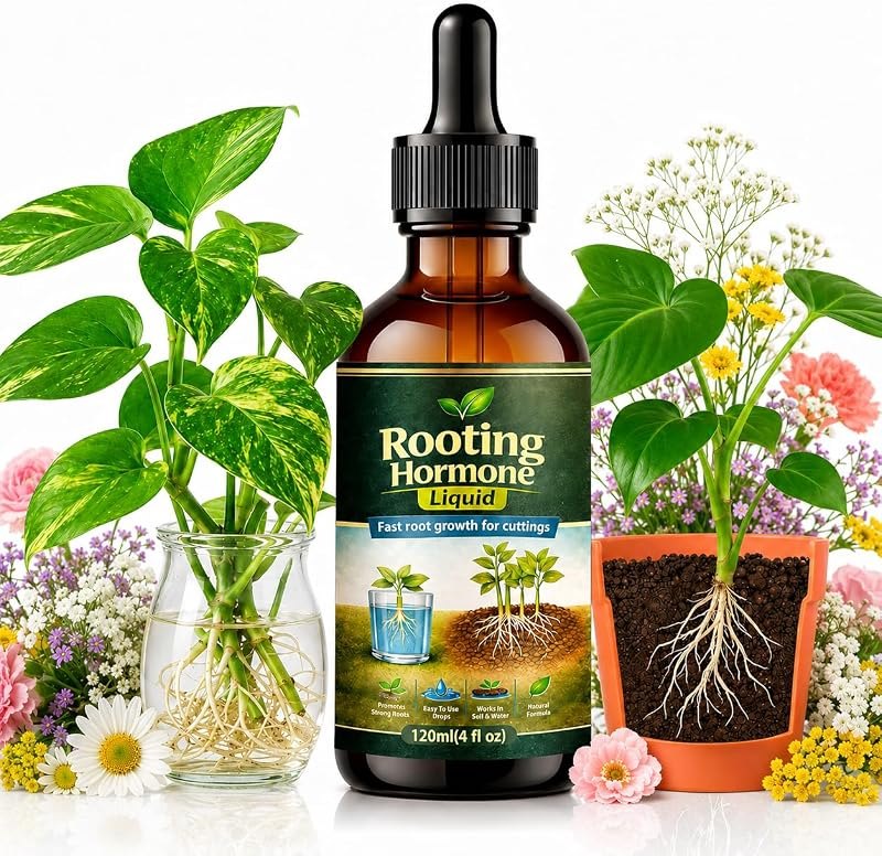 Root Drops for Plant Cuttings, Liquid Root Stimulator for Water and Soil, Propagation Booster for Houseplants Like