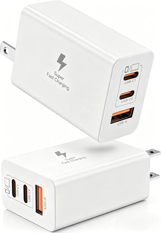 USB C Charger Block,65W GaN Super Fast Charging Station Hub,USB C Cube Plug,100W Type C Power Brick Box for MacBook