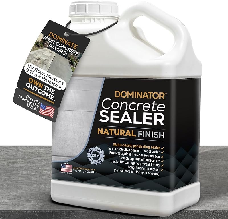 DOMINATOR Concrete Sealer for Driveway 1 Gallon — garage floor sealer for garage floor sealer