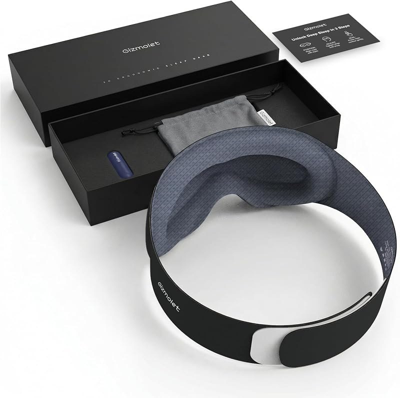 Maximum Blackout Sleep Mask for Deep Sleep, 3D Eye Mask with Spacious Eye Cups, Zero Eye Pressure, Long Eyelash & Lash