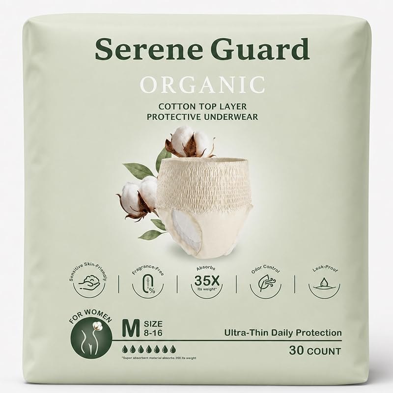 Adult Diapers Women, Incontinence Underwear (Medium 30ct) Beige — adult incontinence underwear for adult incontinence