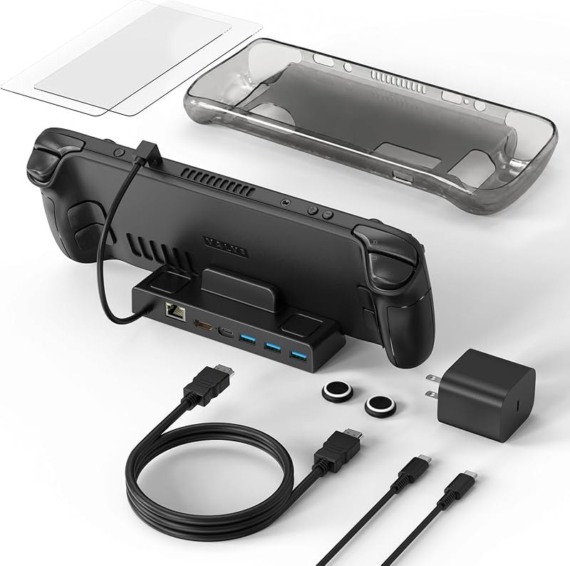 Steam Deck Dock, All-in-One Accessories Bundle for Steam Deck — steam stuck on loading user data for steam stuck