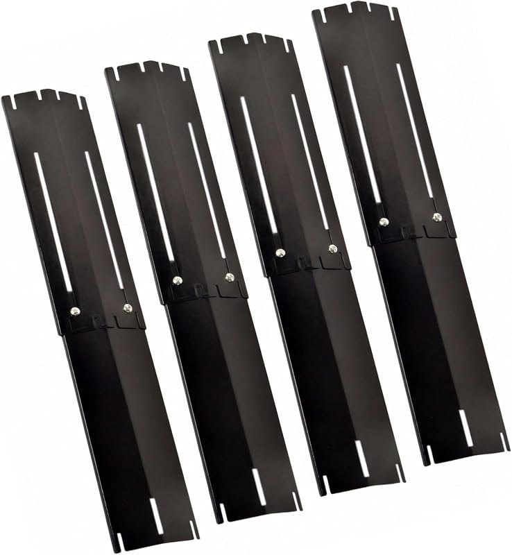Universal Grill Heat Plates, Heavy Duty Porcelain Steel Heat Shield, Gas Grill Burner Covers, Flame Tamer, Heat Tents